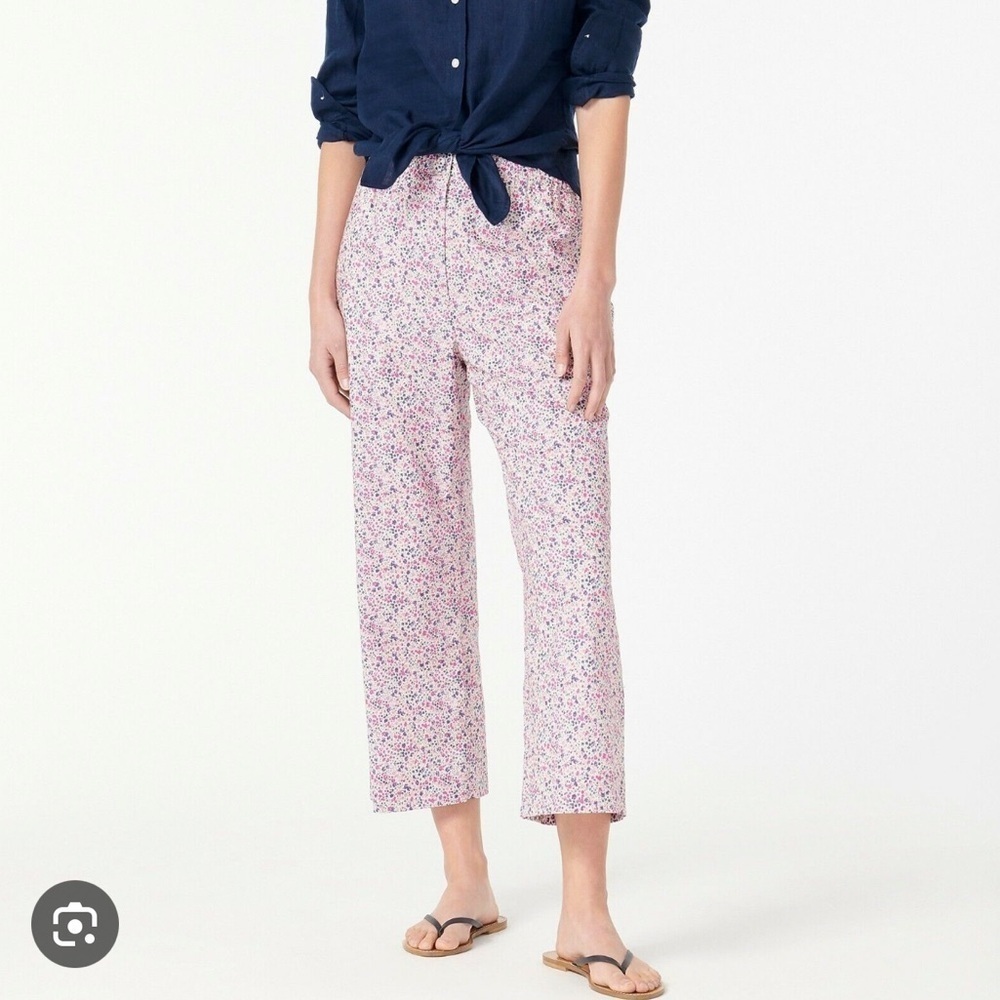 J. Crew flower liberty print cotton pants . Size 0. Style AV439